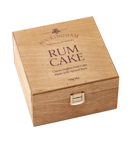 Englischer Früchtekuchen mit Rum - Holzbox